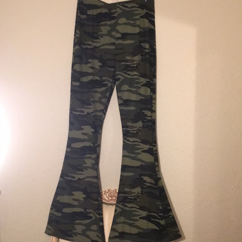 Camo bellbottoms